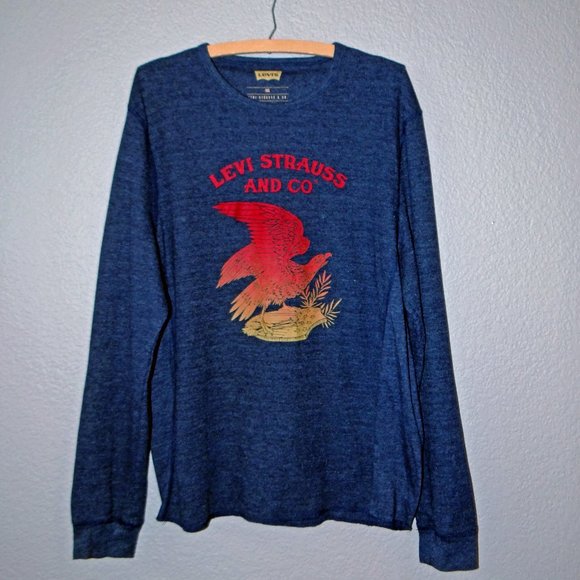 Levi's / Levi Strauss & Co Man's Blue Eagle shirt size XXL - Picture 1 of 5